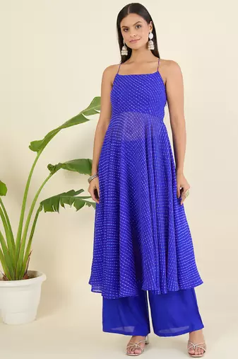 Women ethnic motifs printed tiered sequinned kurta with palazzos & with dupatta