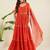 Women tiered gotta patti chanderi cotton kurta with palazzos & with dupatta