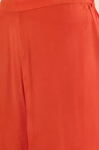 Women tiered gotta patti chanderi cotton kurta with palazzos & with dupatta