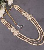 Gold pearl golden finish groom wedding mala
