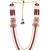 Maroon-white pearl gold plated groom sherwani mala