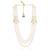 White pearl gold plated traditional sherwani mala