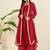 Women regular thread work kurta with palazzos & with dupatta
