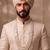 White pearl gold plated traditional sherwani mala