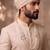 White pearl gold plated traditional sherwani mala