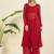 Women regular thread work kurta with palazzos & with dupatta