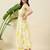 Women yellow floral print fit & flare midi dress