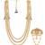 Gold pearl golden finish wedding groom sherwani mala brooch