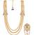 Gold pearl groom mala-brooch gold plated