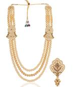 Gold wedding mala - brooch gold plated for men
