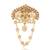 Gold pearl golden finish wedding groom sherwani mala brooch