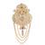 Gold pearl sherwani mala groom brooch - gold finish