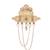 Gold pearl gold plated wedding groom mala with brooch