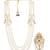 White pearl golden finish wedding groom sherwani mala brooch