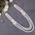 White pearl golden finish wedding groom sherwani mala brooch