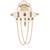 White pearl gold finish traditional groom mala with brooch