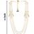 White pearl gold finish traditional groom mala with brooch