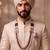 Multy pearl gold finish groom sherwani mala brooch