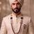 Multy pearl gold plated traditional sherwani mala with brooch