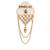White pearl gold plated sherwani groom mala brooch