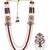 Multy pearl gold plated traditional sherwani mala with brooch