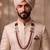 Multy pearl gold finish sherwani mala groom brooch