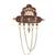 Multy pearl gold finish sherwani mala groom brooch