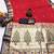 red paithani silk blend zari weaving saree with blouse