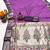 violet paithani silk blend zari weaving saree with blouse