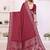 maroon satin bandhej printed saree with blouse