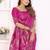 rani satin bandhej printed saree with blouse
