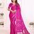 rani satin bandhej printed saree with blouse