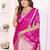 rani satin bandhej printed saree with blouse