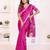 rani satin bandhej printed saree with blouse