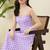 Women checked cotton fit & flare midi dress
