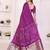 wine satin bandhej printed saree with blouse