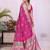 rani dola silk blend bandhej khadi printed saree with blouse