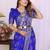 violet dola silk blend bandhej khadi printed saree with blouse