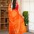 vyomi silk blend saree with contrast blouse piece hand embroidery
