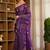iara silk blend saree with contrast blouse piece hand embroidery