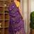 iara silk blend saree with contrast blouse piece hand embroidery
