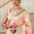 ruchir     tussar with flower print hand embroidery