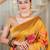 chandrika tussar with cherry blossom print