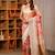 manjari tussar with ikaat print hand embroidery