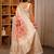 manjari tussar with ikaat print hand embroidery