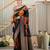hema tussar with flower print hand embroidery