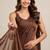 Premium satin saree with coffee bead flower  butti work