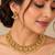 Multicolor polki gold-plated necklace set