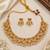 Multicolor polki gold-plated necklace set
