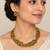 Green gold-plated traditional necklace set